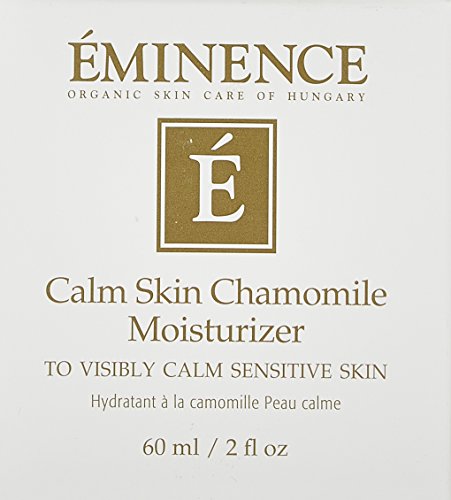 Eminence Calm Skin Moisturizer texture shows light, non-greasy hydration.