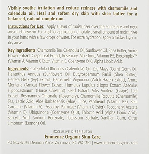 Eminence Calm Skin Moisturizer sunflower oil blend nourishes skin.