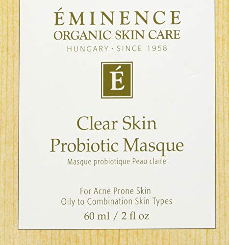 Eminence Clear Skin Probiotic Masque application swatch demonstrating calming, anti-inflammatory benefits.