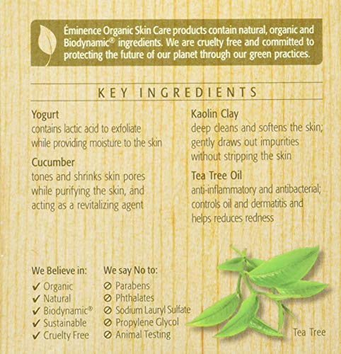 Eminence Clear Skin Probiotic Masque in-use during a balanced skincare routine.