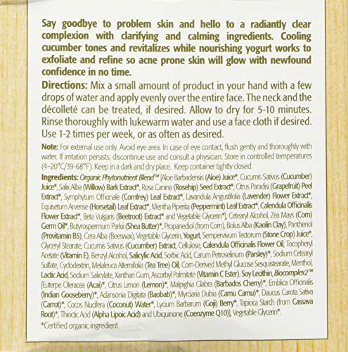 Eminence Clear Skin Probiotic Masque texture close-up highlighting purifying detoxification and revitalization.