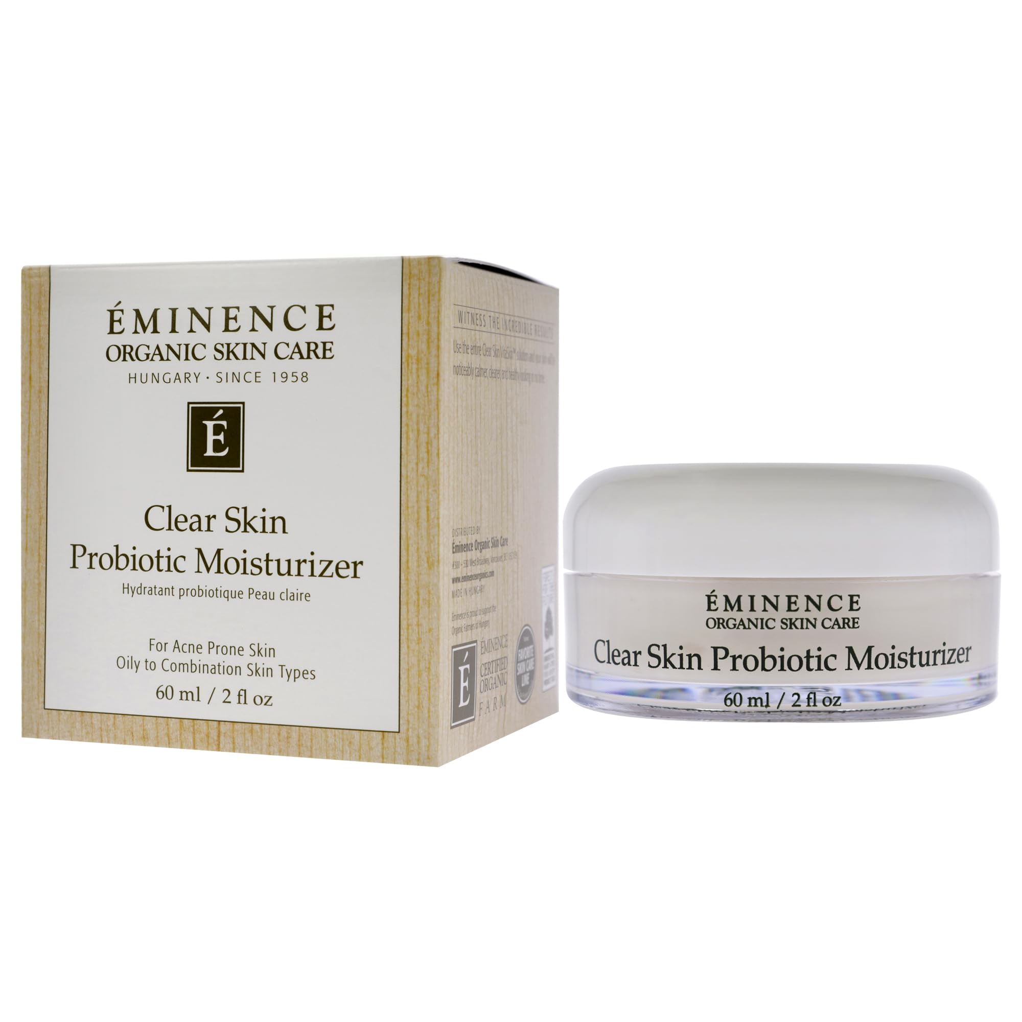 Eminence Clear Skin Probiotic Moisturizer application shot for daily use