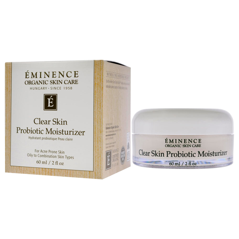 Eminence Clear Skin Probiotic Moisturizer application shot for daily use