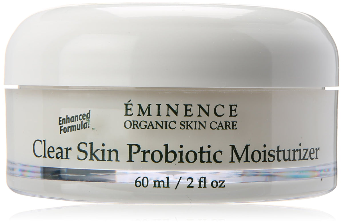 Eminence Clear Skin Probiotic Moisturizer bottle for daily hydration and calm skin.