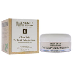 Eminence Clear Skin Probiotic Moisturizer ingredients closeup with probiotics
