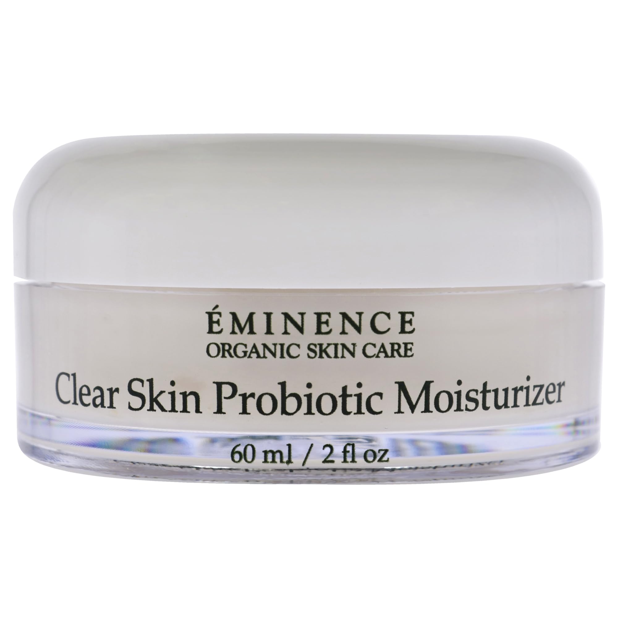 Eminence Clear Skin Probiotic Moisturizer texture closeup highlighting creamy feel