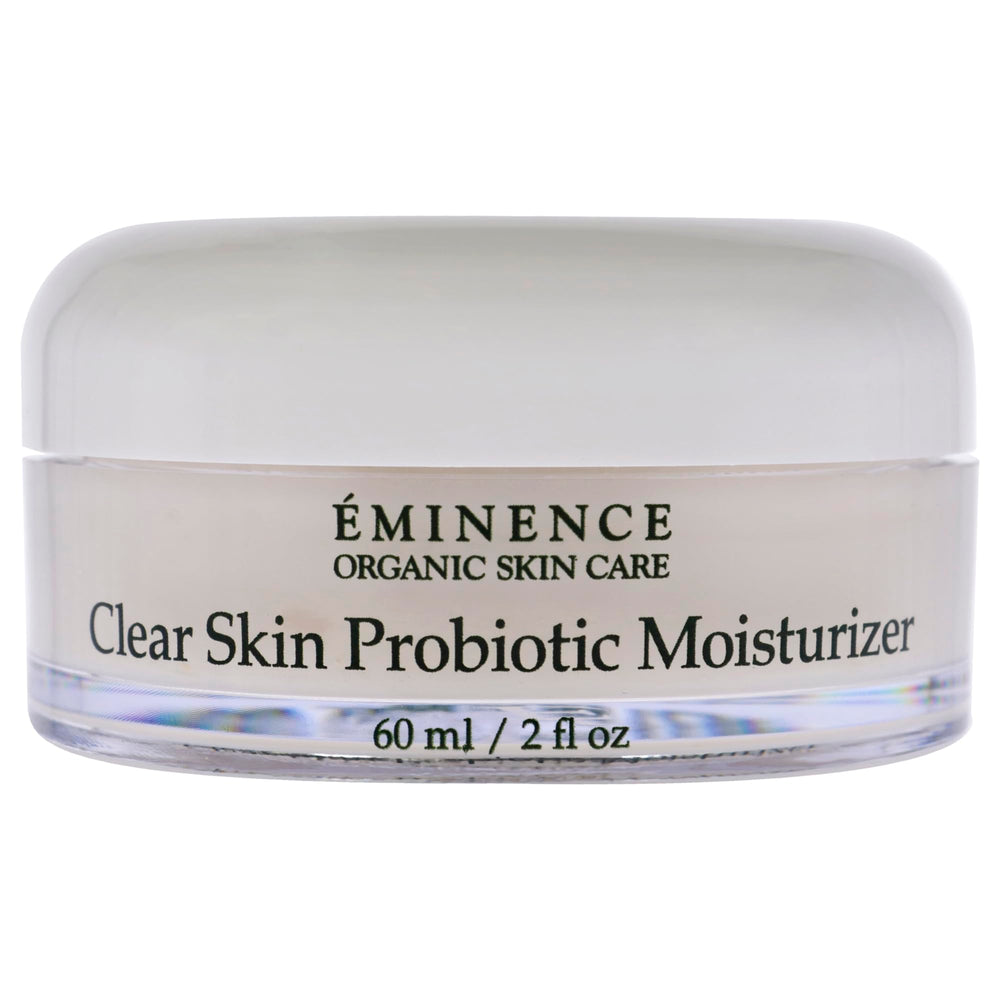 Eminence Clear Skin Probiotic Moisturizer texture closeup highlighting creamy feel
