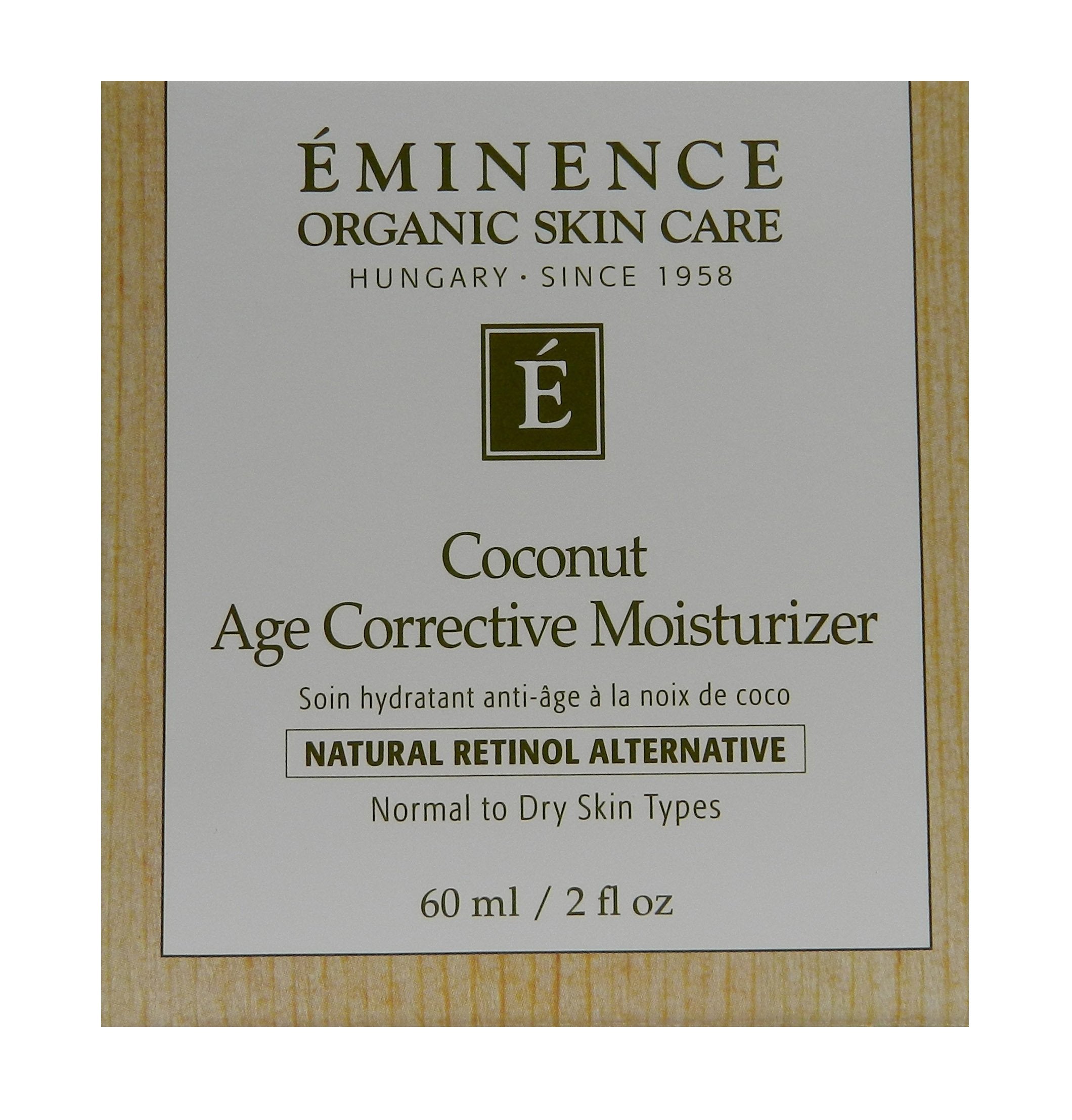 Eminence Coconut Age Corrective Moisturizer applied on skin; smoother, firmer appearance