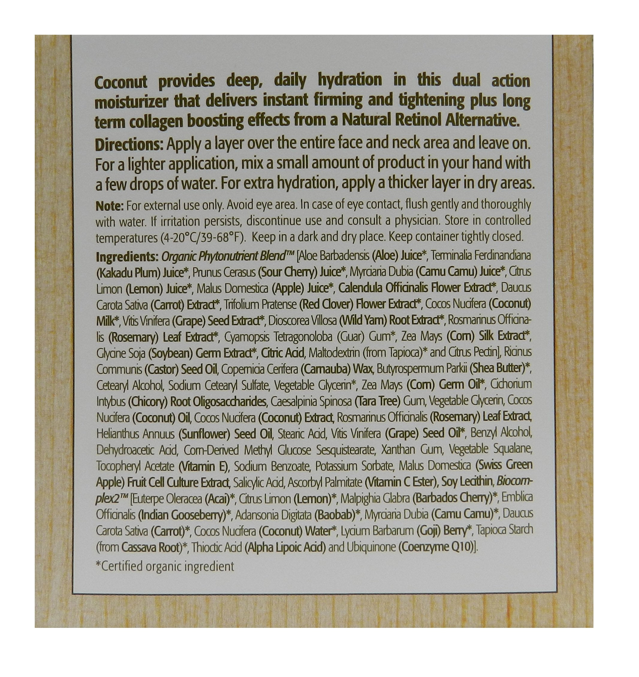 Texture swatch of Eminence Coconut Age Corrective Moisturizer for dry skin care