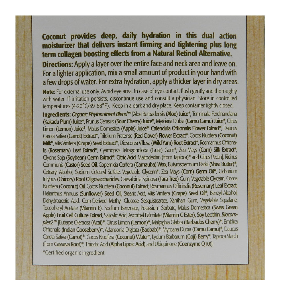 Texture swatch of Eminence Coconut Age Corrective Moisturizer for dry skin care