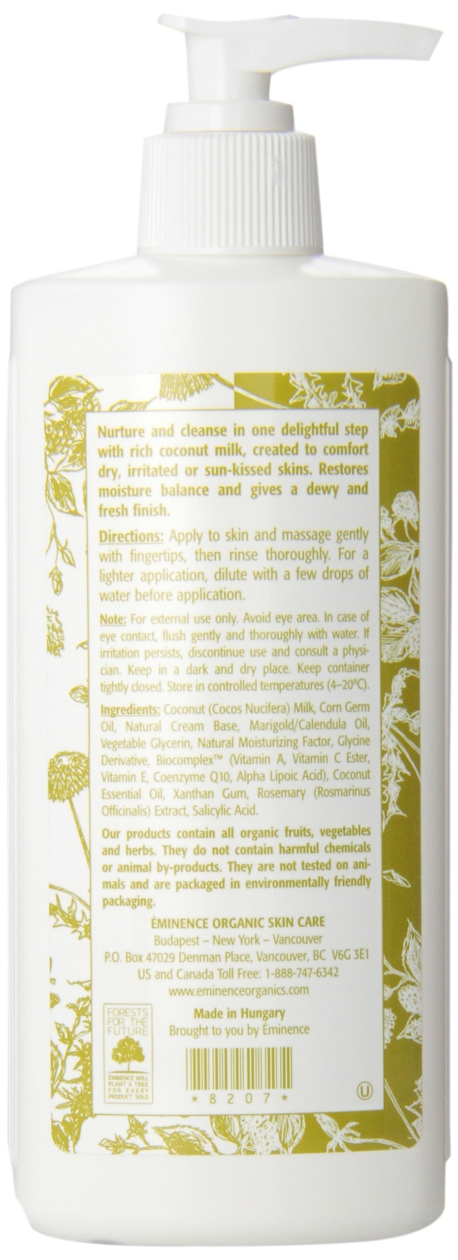 Eminence Coconut Milk Cleanser lather creates a soft, nourished skin feel.