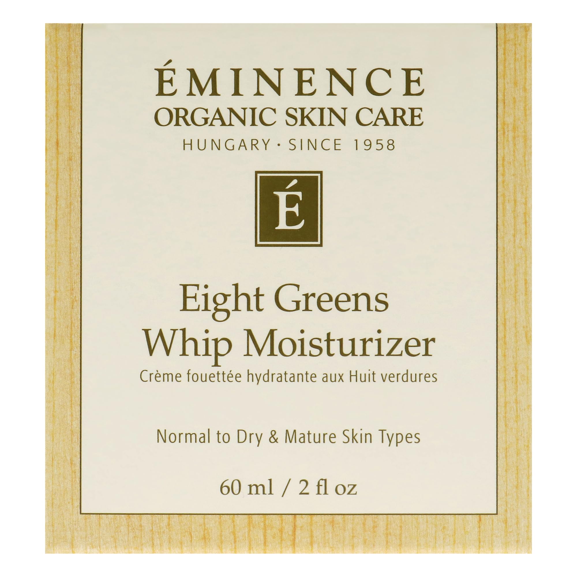 Ingredients visual of Eminence Eight Greens Whip Moisturizer highlights greens.