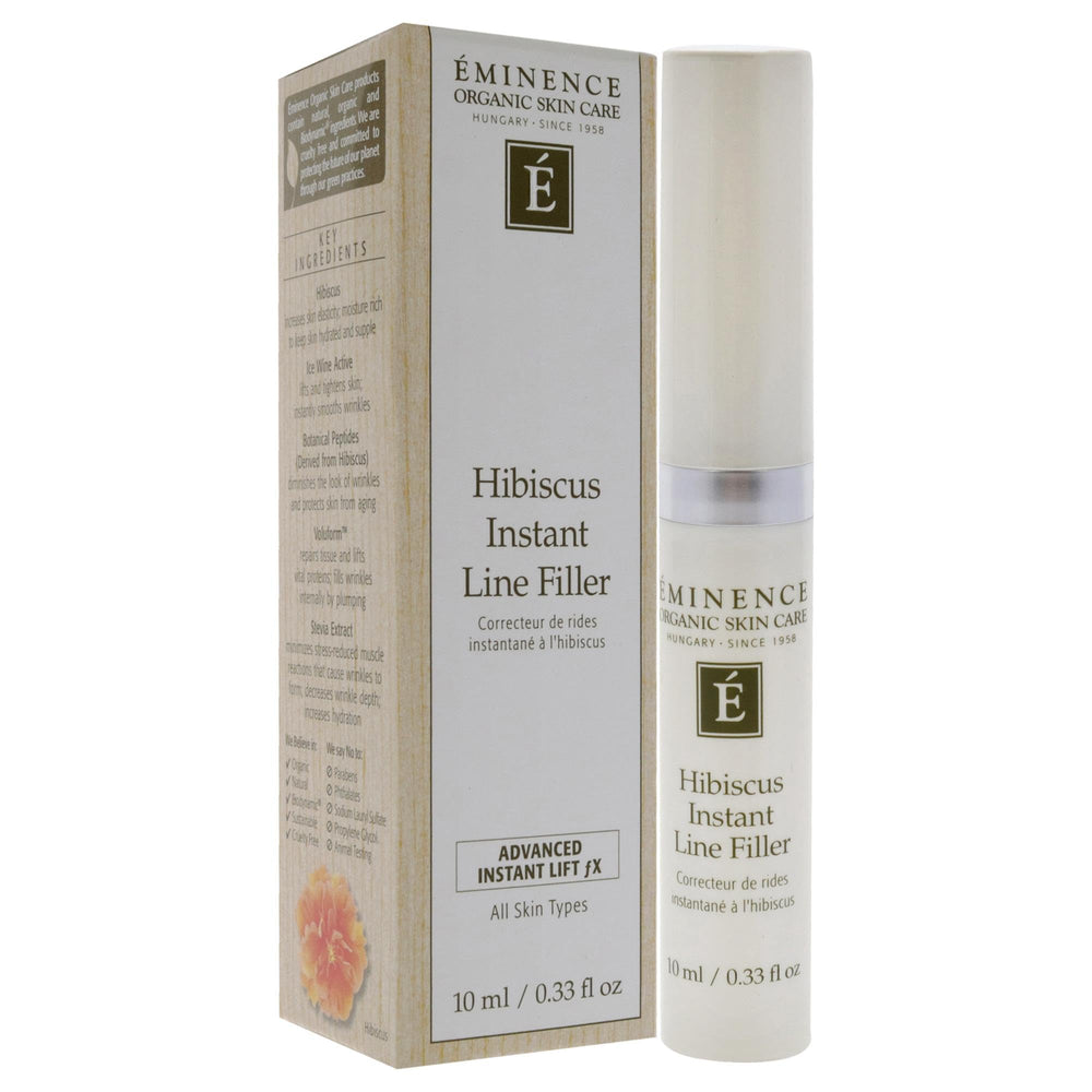 Eminence Hibiscus Instant Line Filler curved tip applicator for targeted smoothing