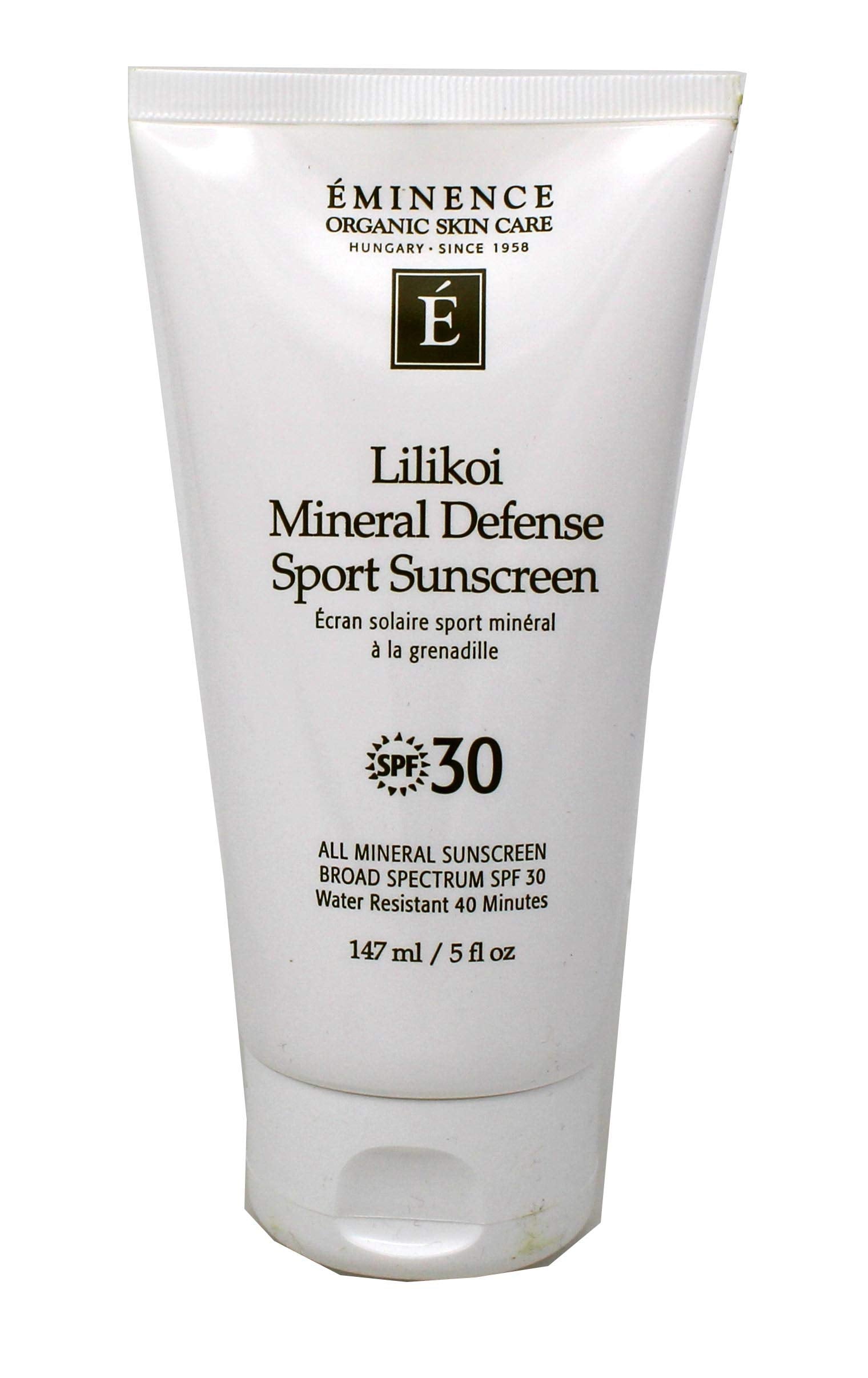 Eminence Lilikoi Mineral Defense Sport SPF 30 bottle for outdoor protection