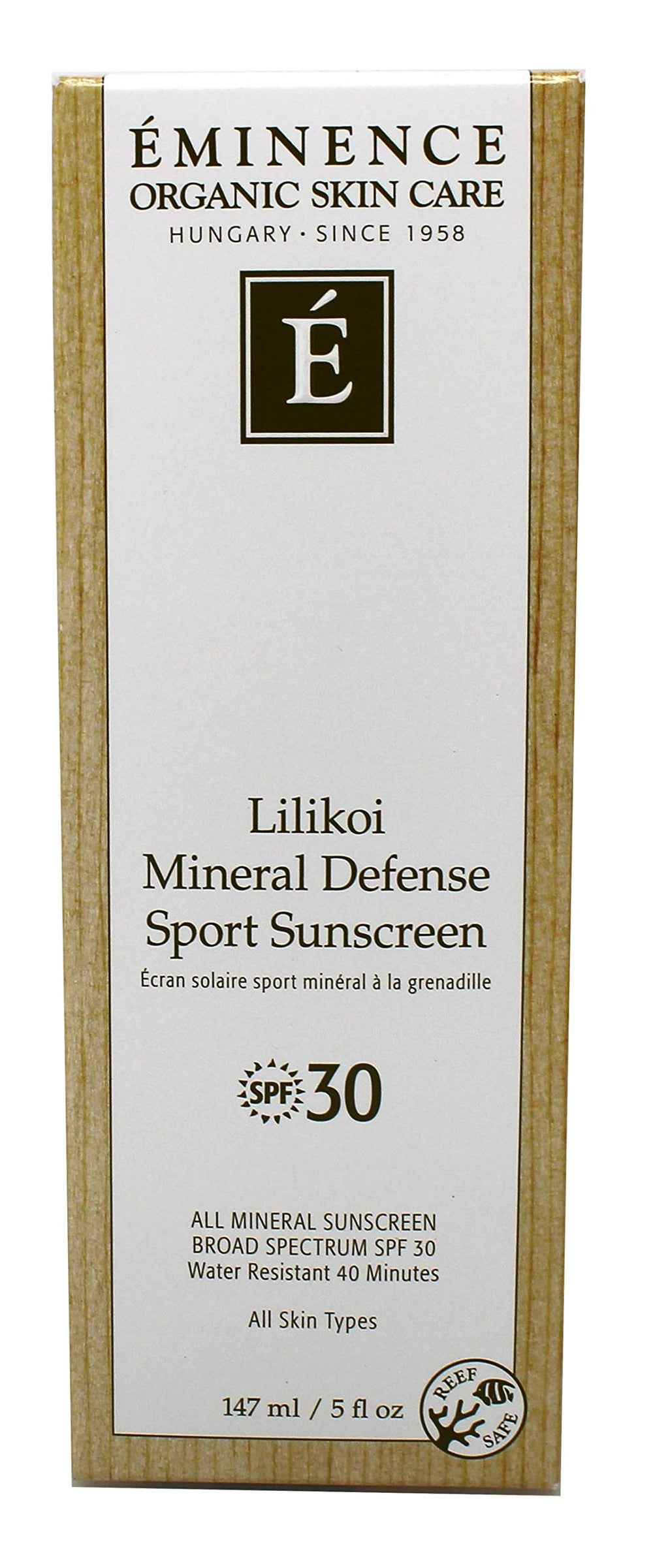 Eminence Lilikoi Mineral Defense Sport SPF 30 in use during a swim session for water-resistant protection