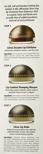 Eminence Lip Trio jar closeup shows nourishing balms for lips.