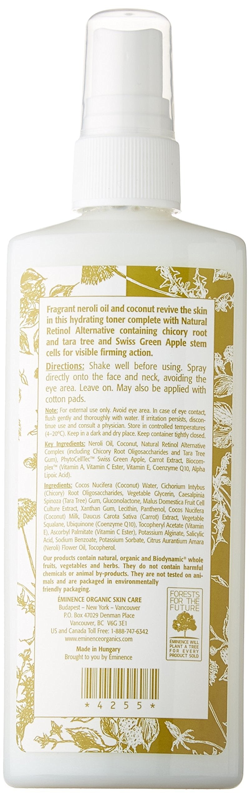 Eminence Neroli Age Corrective Hydrating Mist spritz for quick daytime refresh.