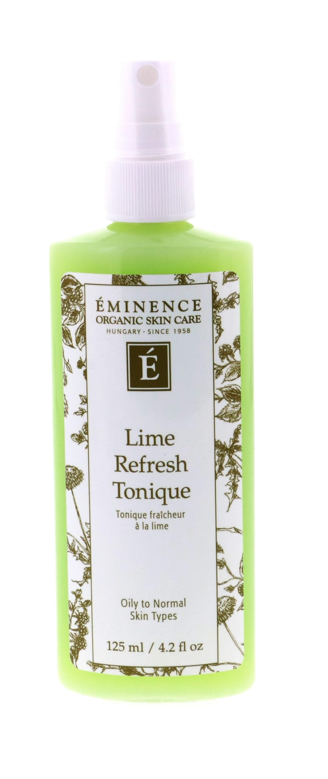 Eeminence Refresh Tonique Lime bottle showing refreshing toning for balanced skin.