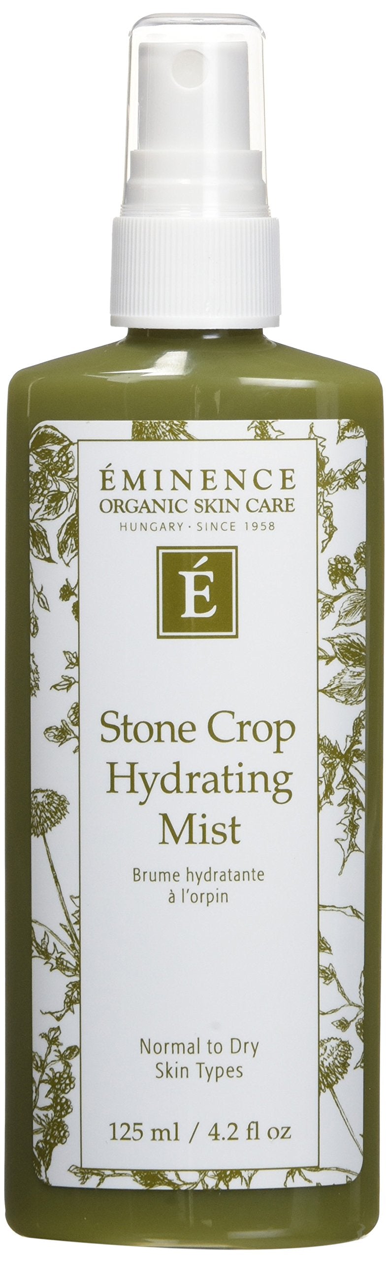 Eminence Stone Crop Hydrating Mist bottle with luminous, hydrating finish.