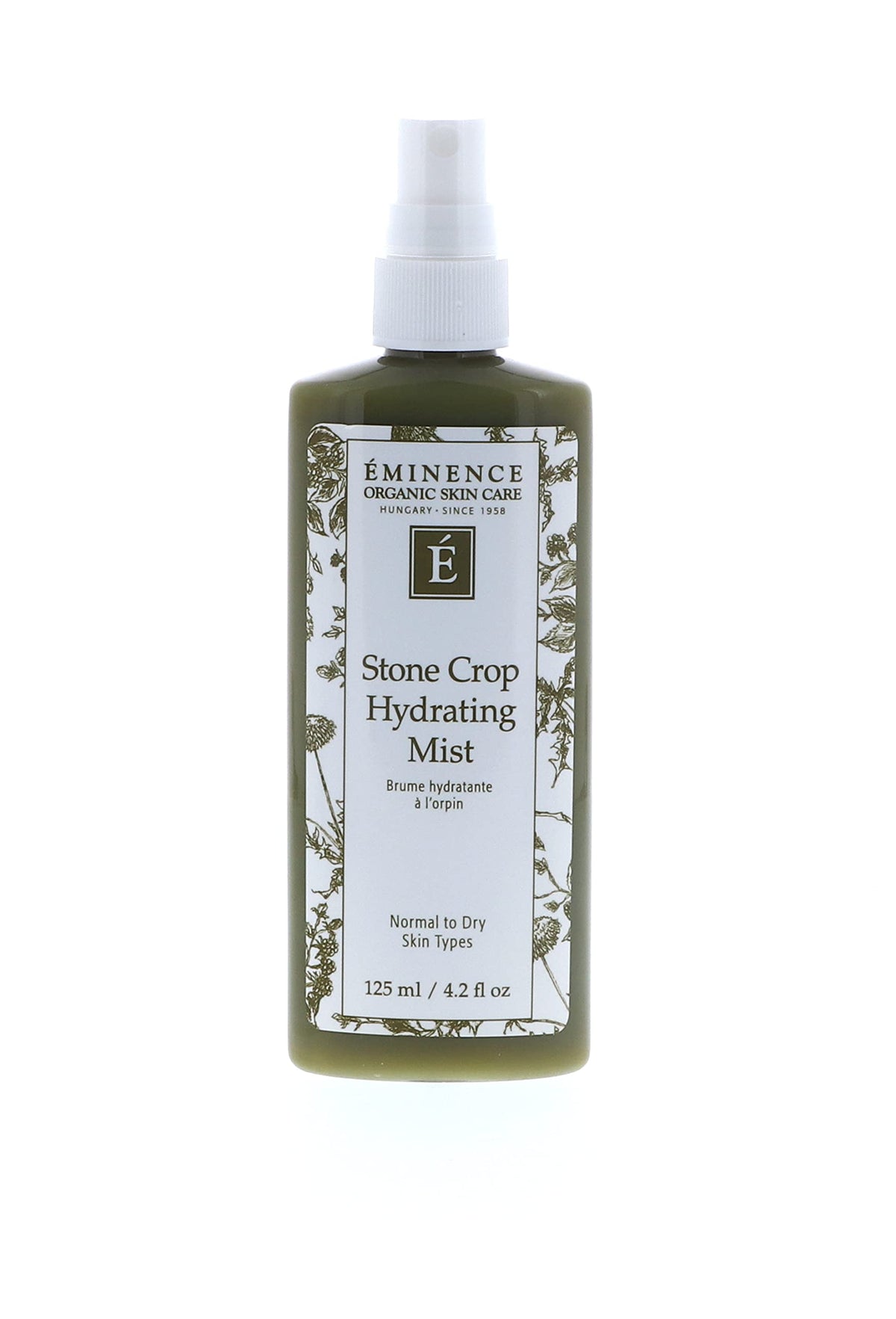 Eminence Stone Crop Hydrating Mist bottle delivers a refreshing hydration boost.