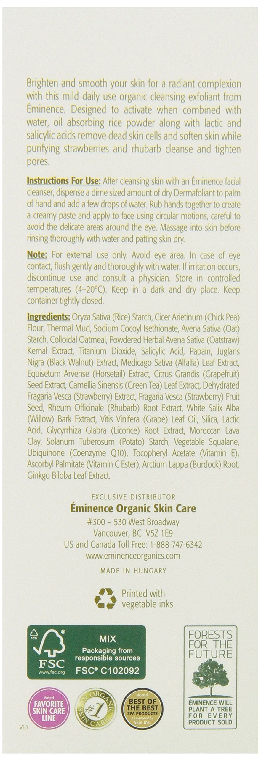 Eminence Strawberry Rhubarb Dermafoliant dry-skin care after use