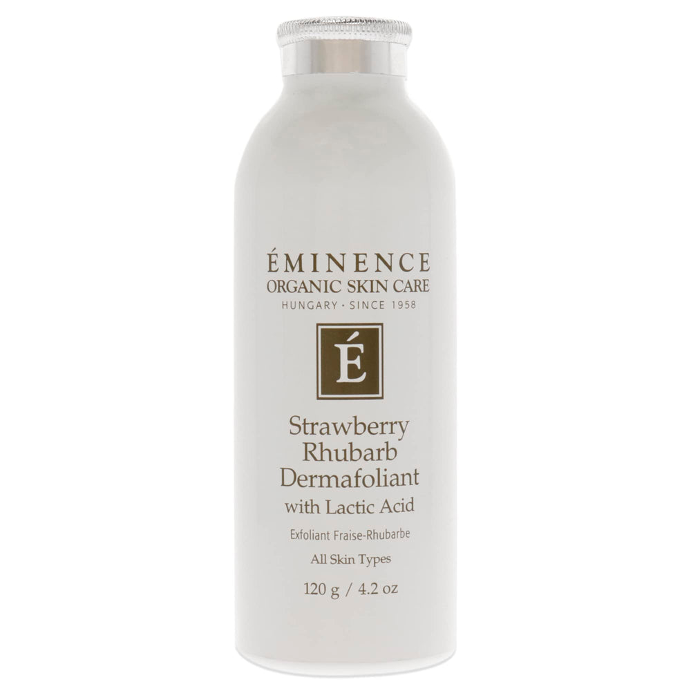 Eminence Strawberry Rhubarb Dermafoliant jar for soft, smooth skin