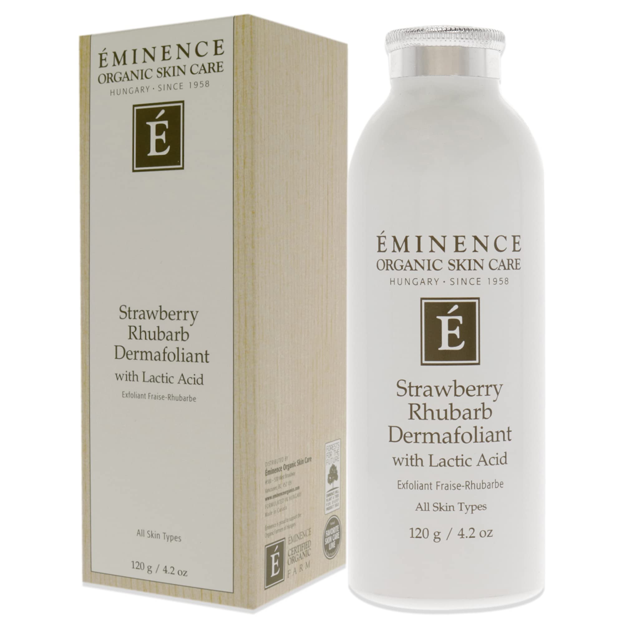 Eminence Strawberry Rhubarb Dermafoliant rinse leaves skin clean