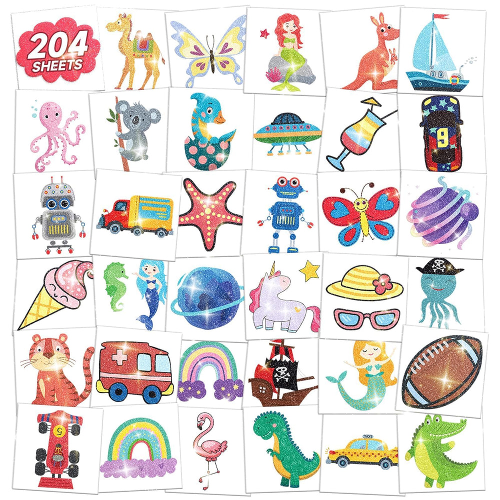 EMOME glitter tattoos featuring dinosaurs for kids party favors