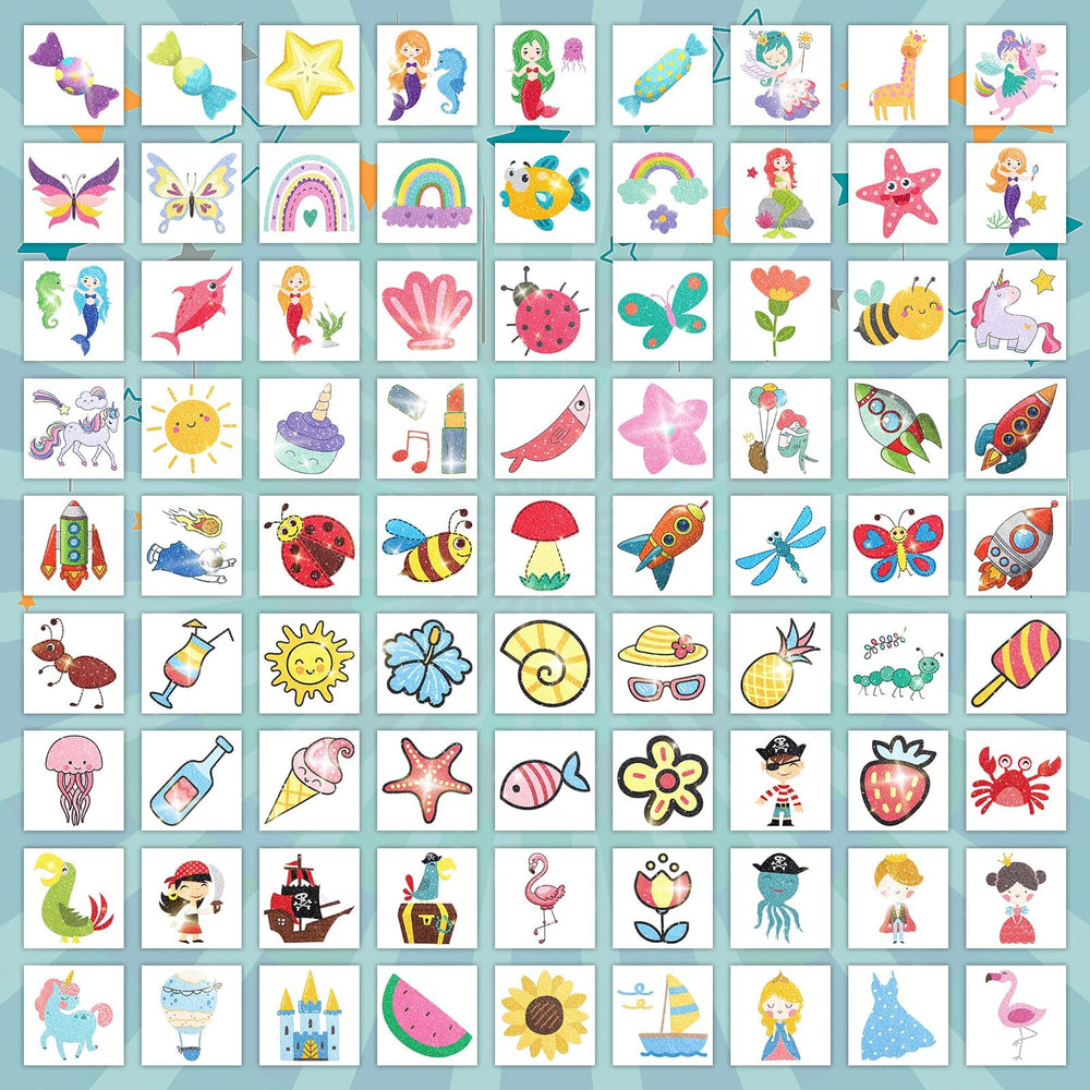EMOME sea creatures glitter tattoos for imagination and play