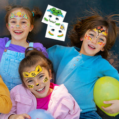 EMOME face tattoos adorable designs closeup highlighting cute characters for kids