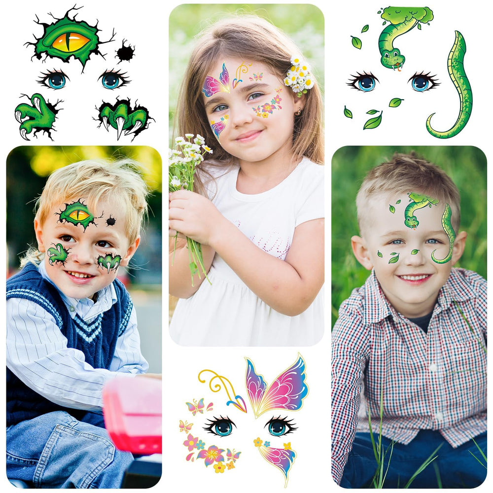 EMOME face tattoos easy application removal with oil or soap