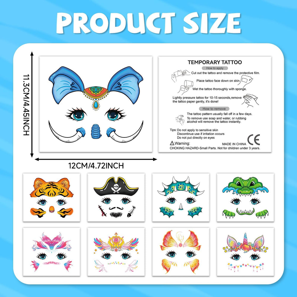 EMOME face tattoos party favors carnival suitable for gifting