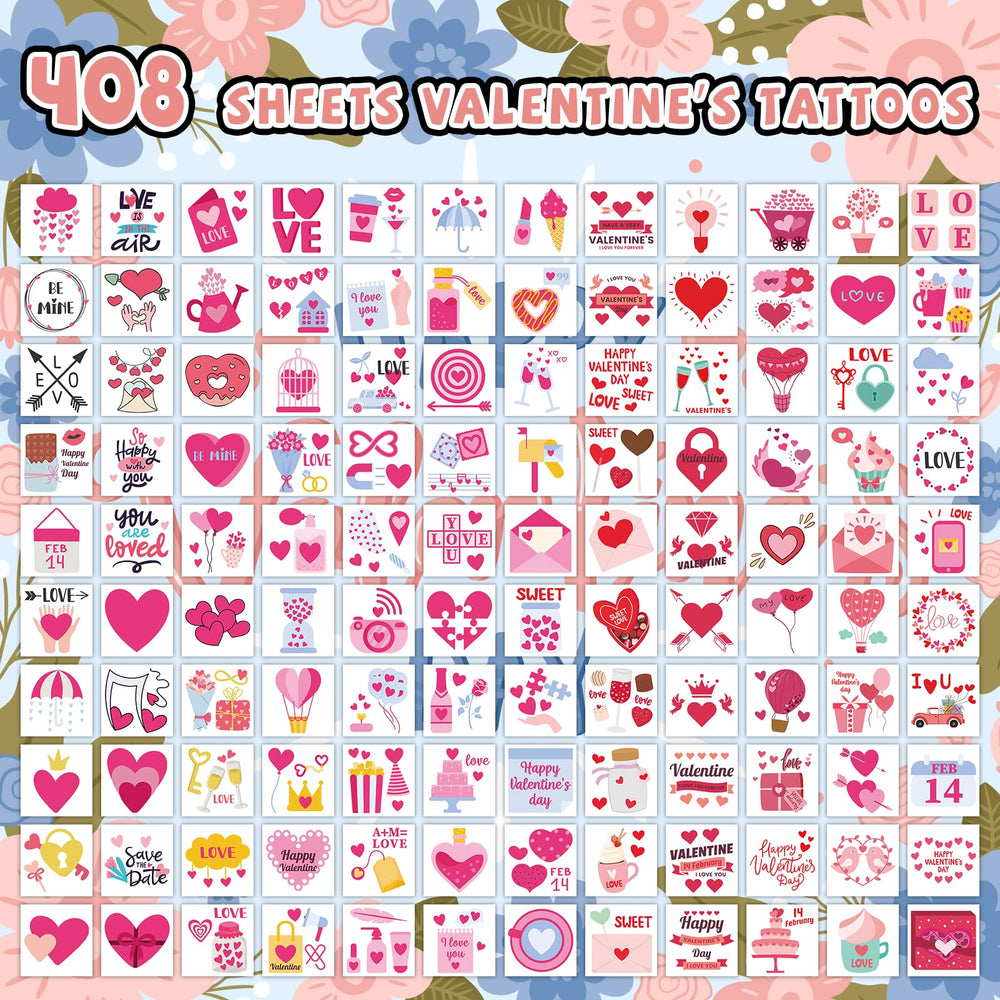 EMOME mixed Valentine style tattoos offer vibrant patterns for crafts and decor.