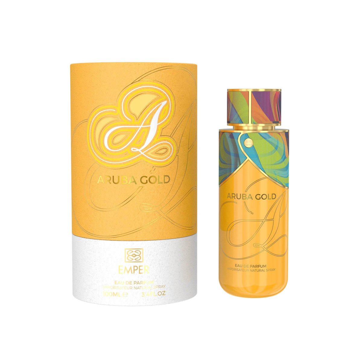 Emper Aruba Gold for Women bottle highlights citrus notes and daily wear appeal
