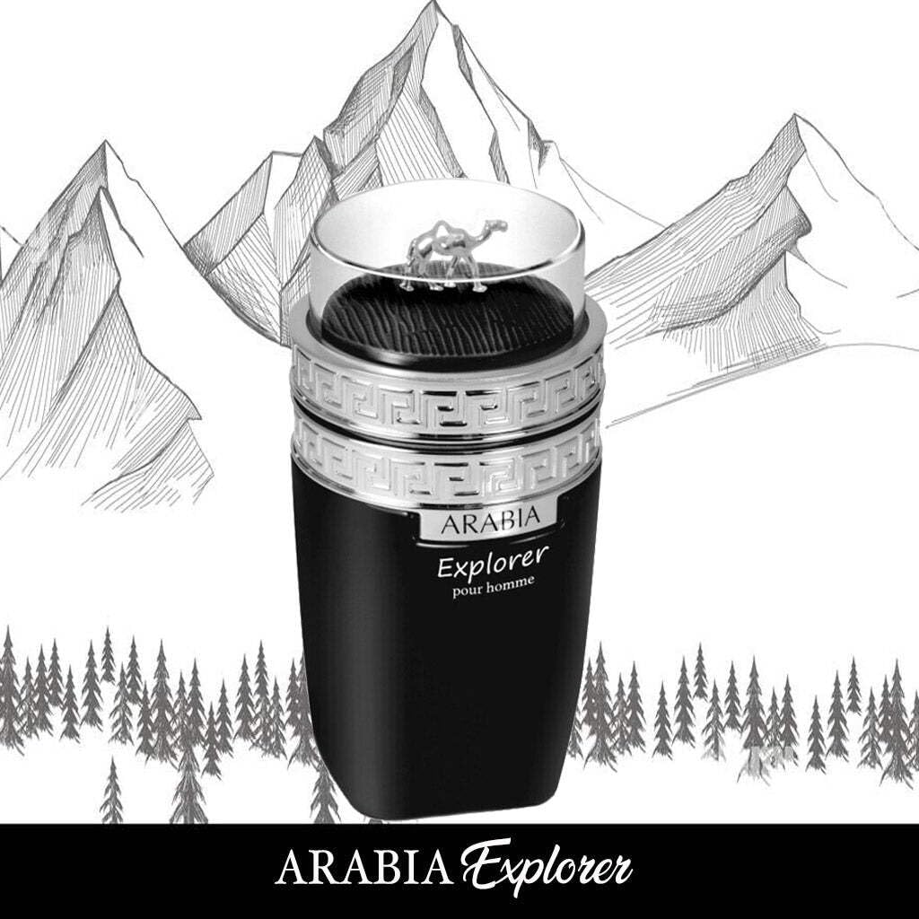 Arabia Explorer desert dunes motif evoking adventure and curiosity