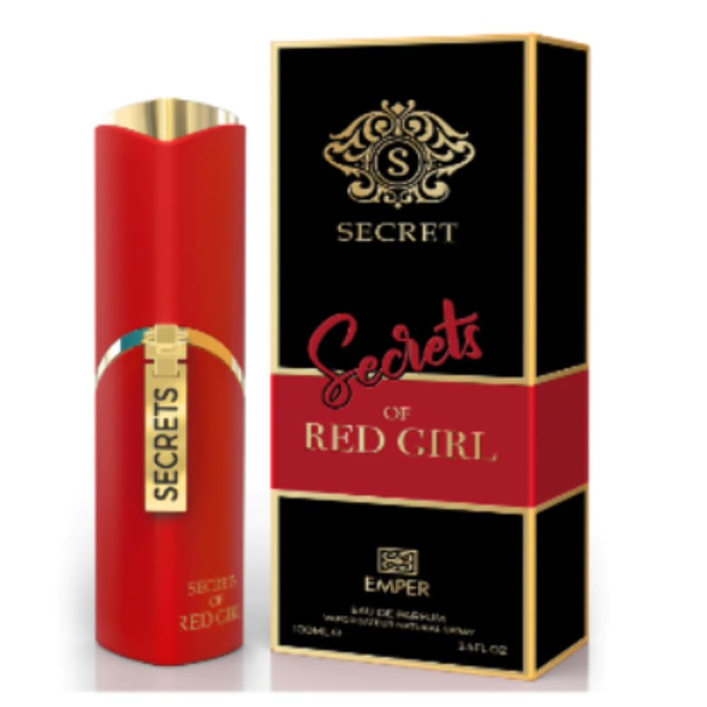 Emper Secrets of Red Girl bottle closeup for confident evening wear.