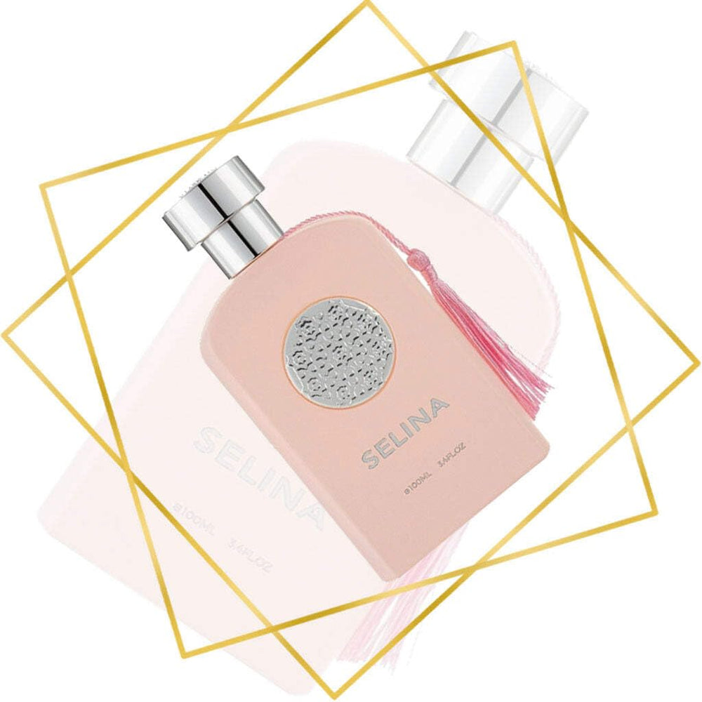 Close-up of Emper Selina EDP bottle cap and branding