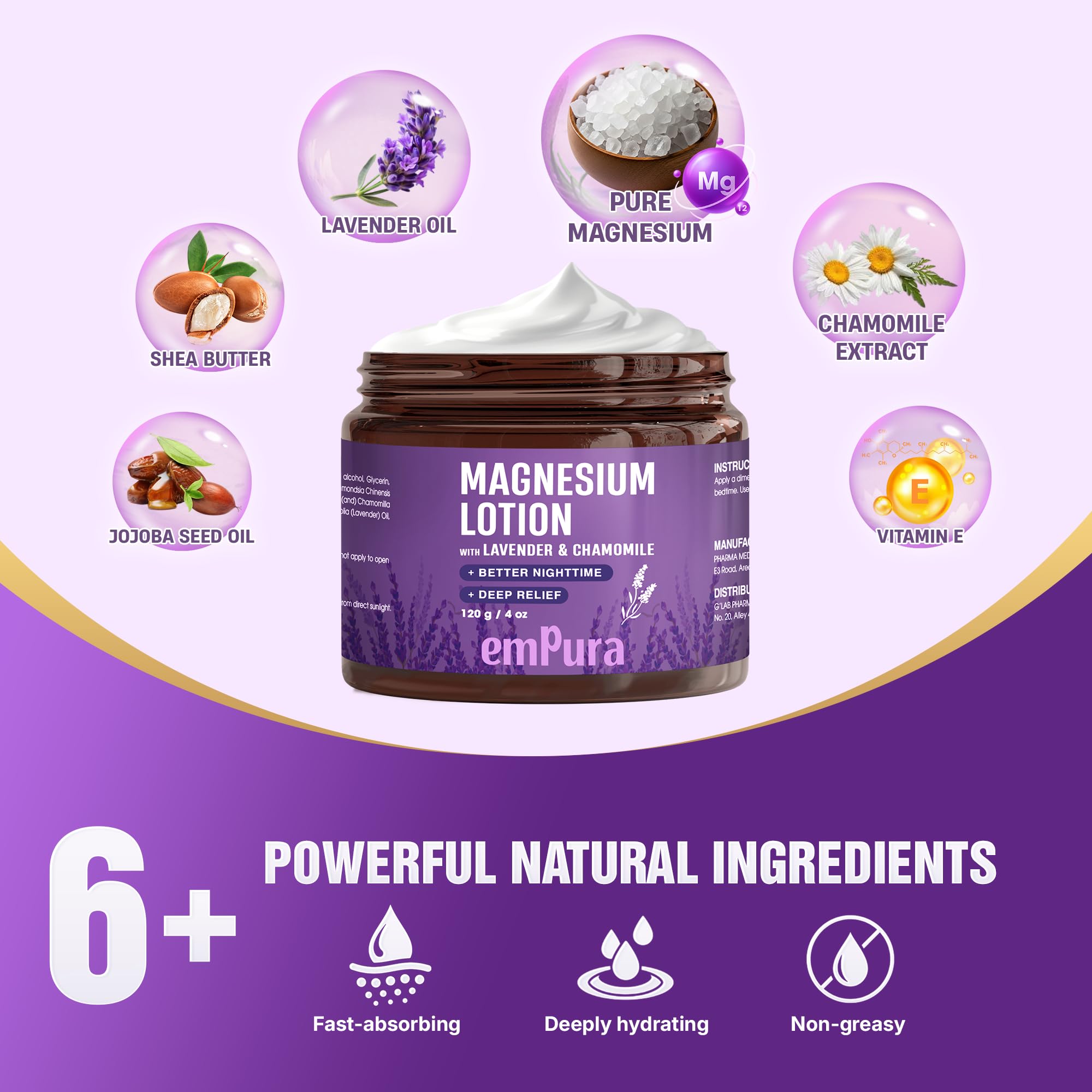 EMPURA ingredients close-up: shea butter and jojoba oil.