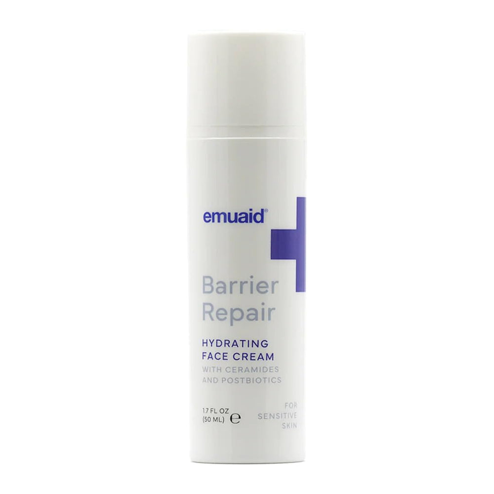 Emuaid Barrier Repair Cream tube front showing daily sensitive-skin nourishment.