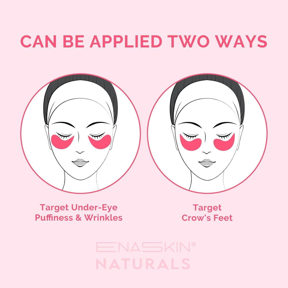 Enaskin Naturals collagen eye patches promote elasticity around the eye area.
