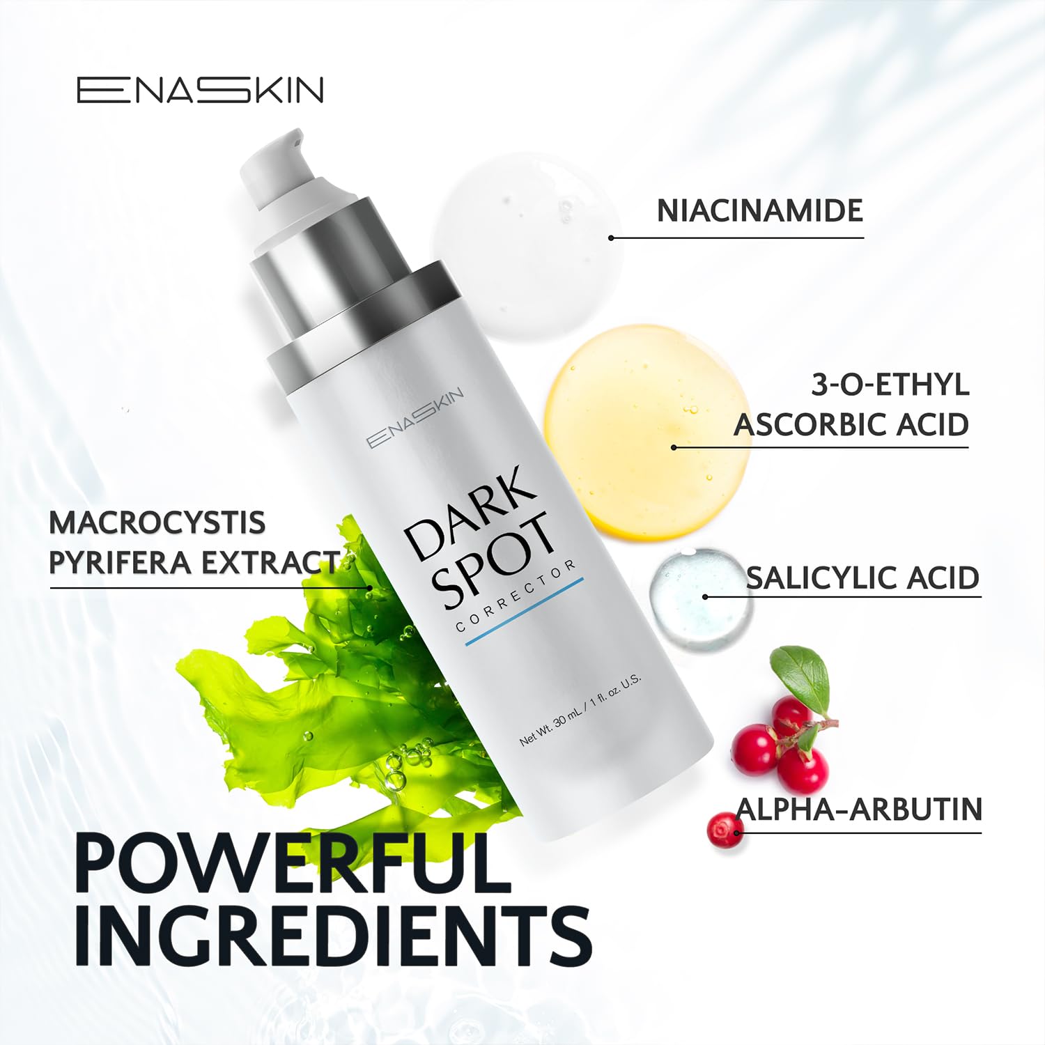 EnaSkin serum application close-up with targeted spot correction