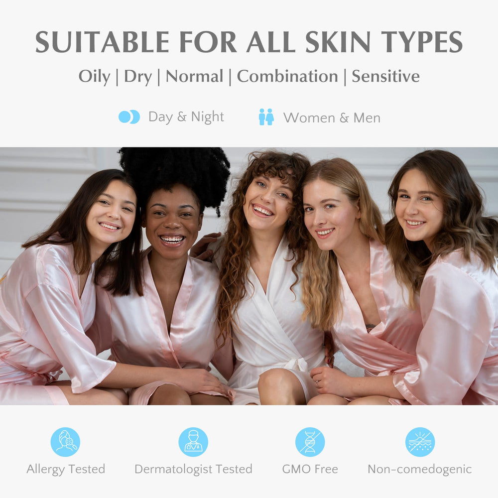 Dermatologist-tested label on EnaSkin packaging for sensitive skin