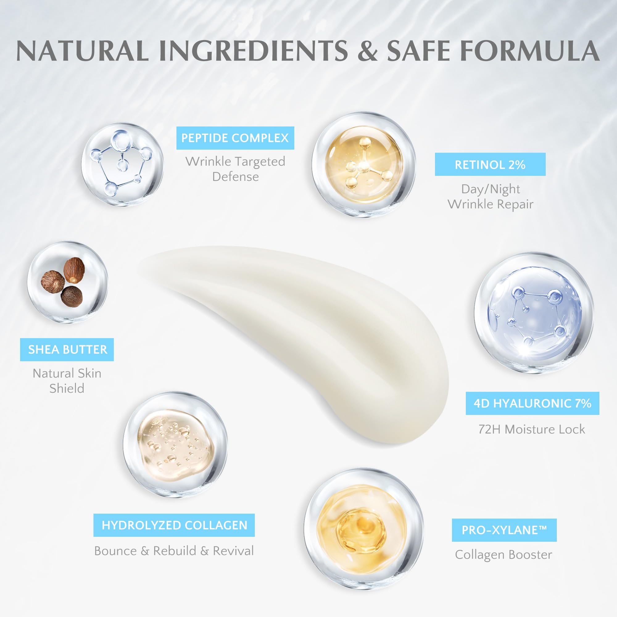 Application on face, neck, and décolleté shows comprehensive coverage