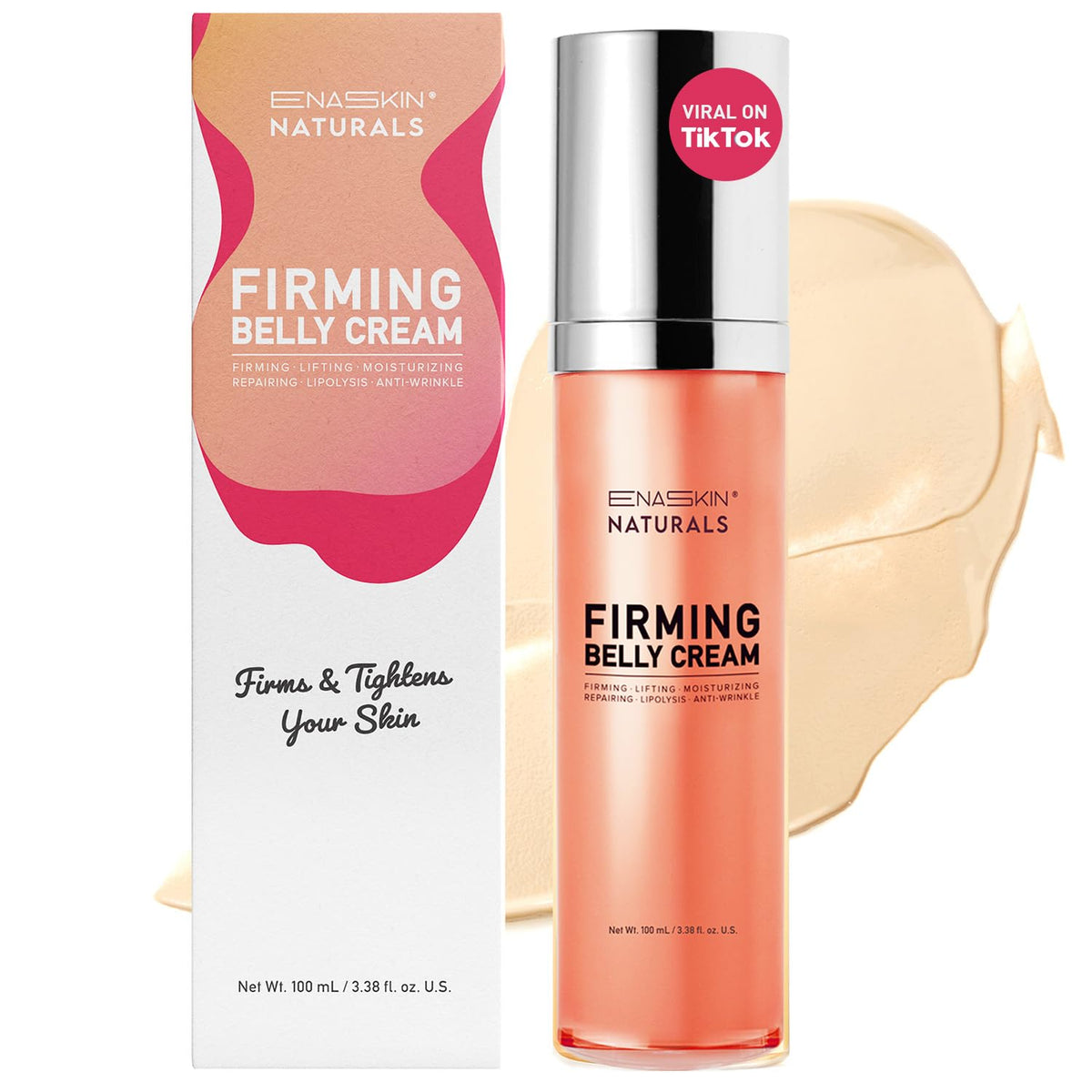Enaskin Naturals Belly Firming Cream bottle for premium hydration