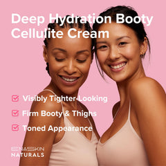Booty Anti-Cellulite Cream on belly area for contouring effect.