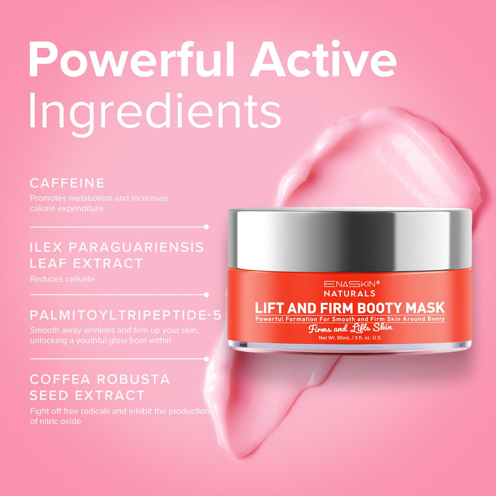 Lift-focused use of Enaskin Naturals Booty Cream on the buttocks.