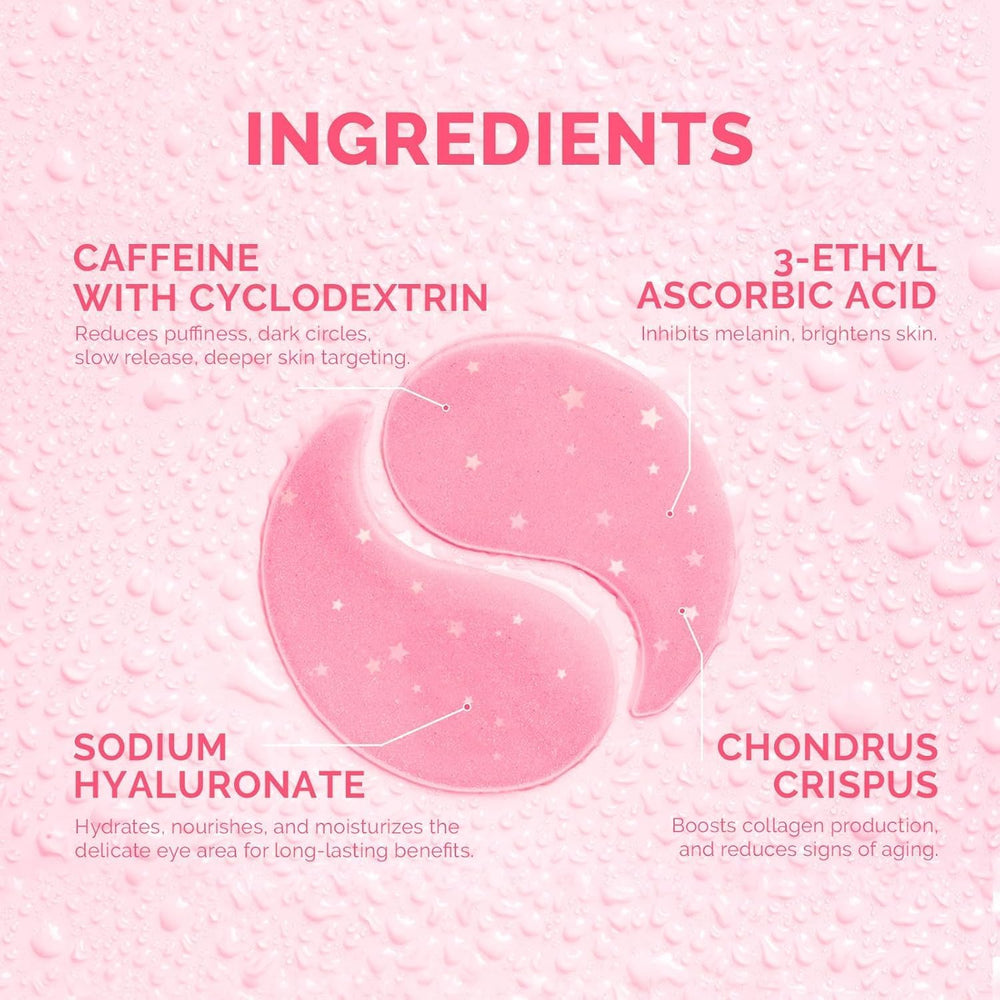 Enaskin Naturals caffeine eye gels patches help reduce morning puffiness and dark circles.