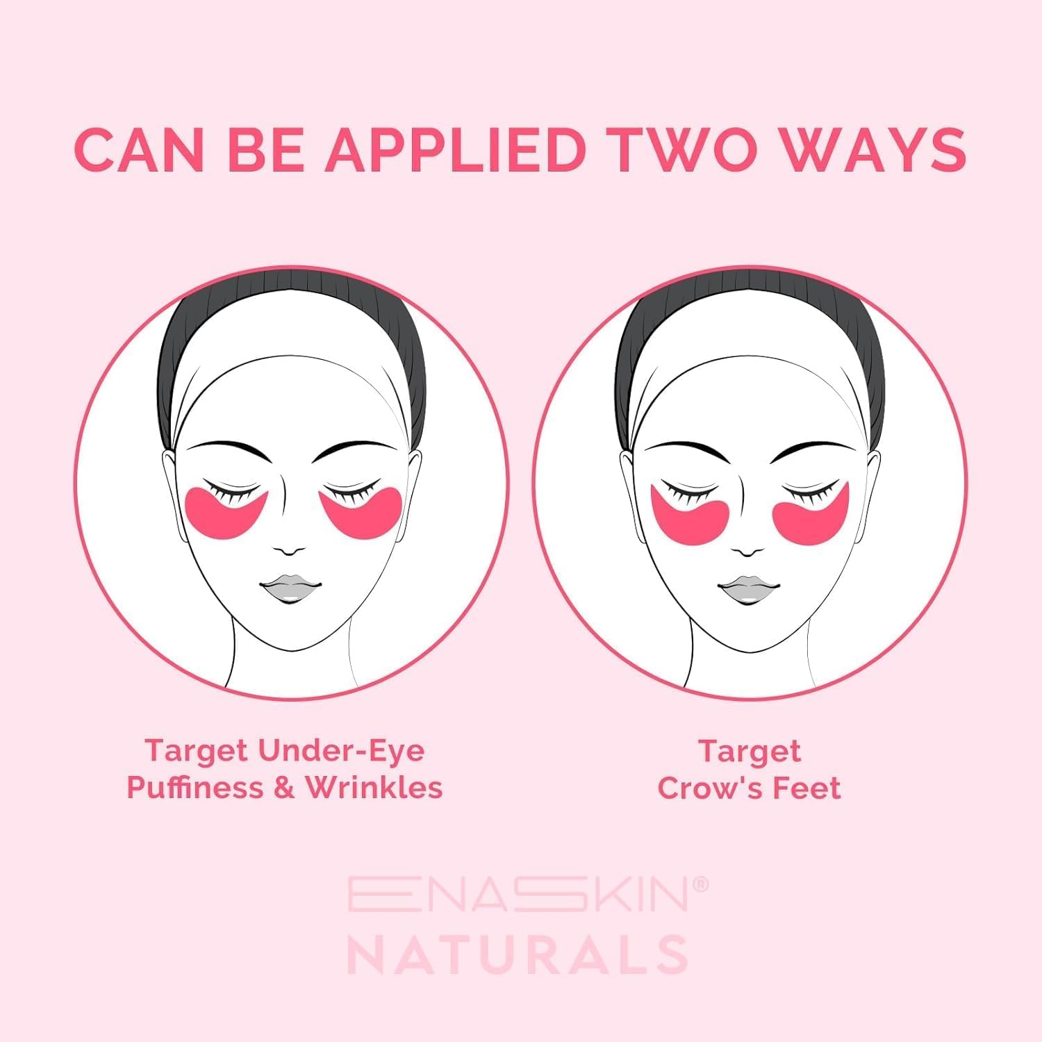 Enaskin Naturals collagen eye masks for nourished, smoother appearance.