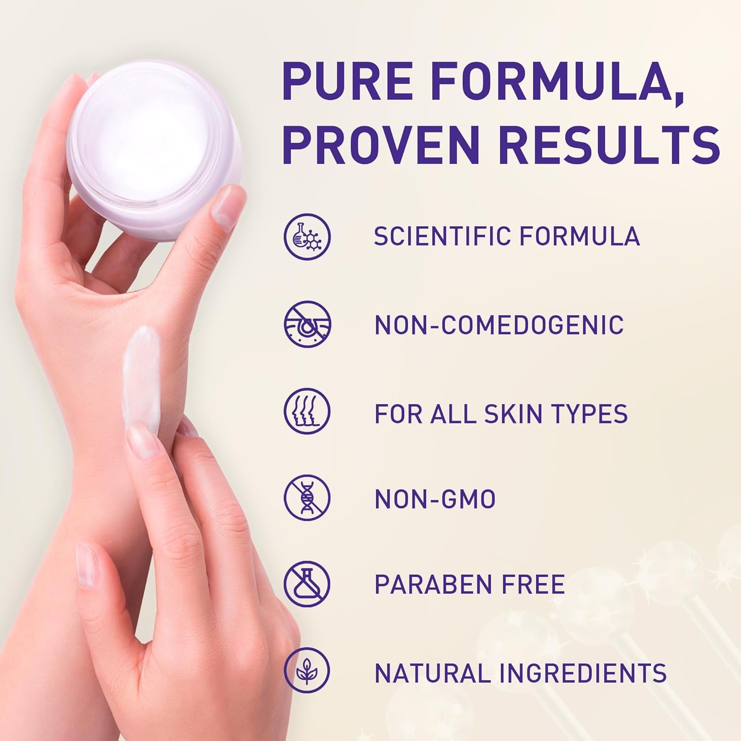 Enaskin Naturals Instant Eye Tightener cream application showing brightening potential