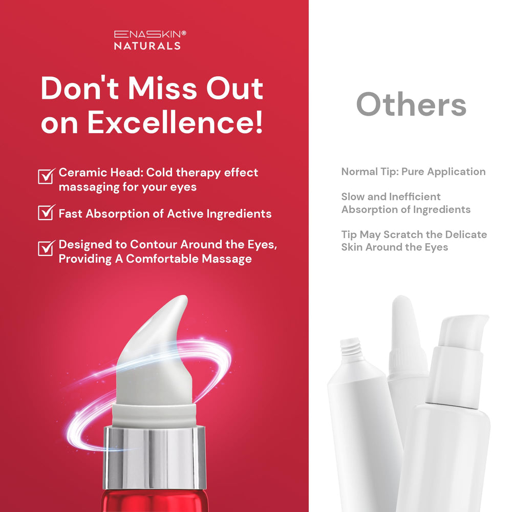 Enaskin Naturals Polypeptide eye cream supports firmer contour.